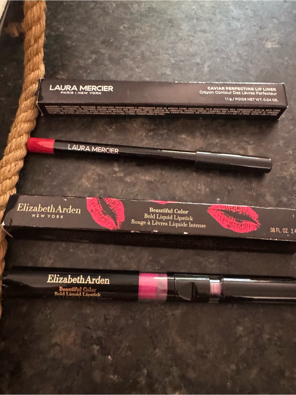 Laura Mercier Caviar Perfecting Lip Liner - Elizabeth Arden Liquid Lipstick